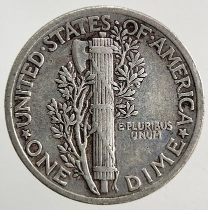 1937 US USA Mercury One Dime Silver Coin | Fine Collectable Grade