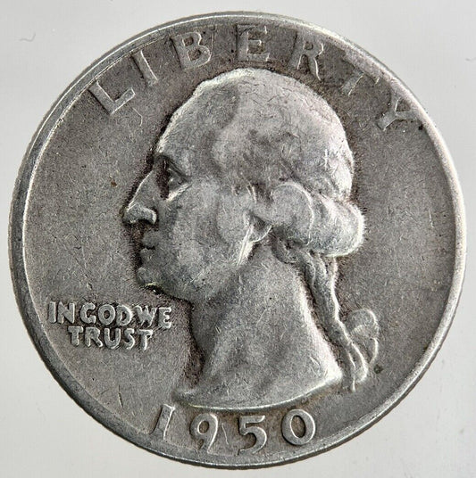 1950 - D US USA Quarter Dollar Silver Coin | Fine Collectable Grade