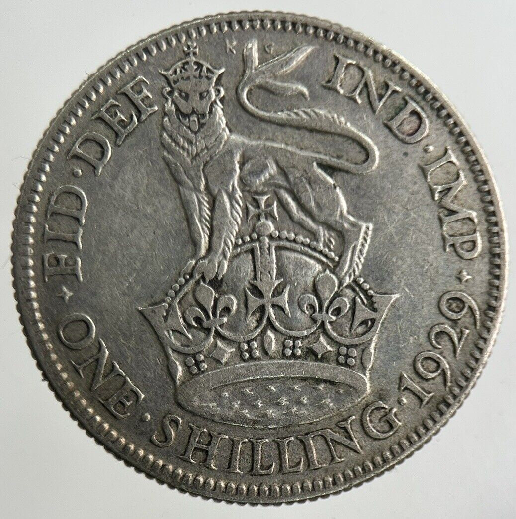 1929 George V Shilling Silver Coin | Fine Collectable Grade