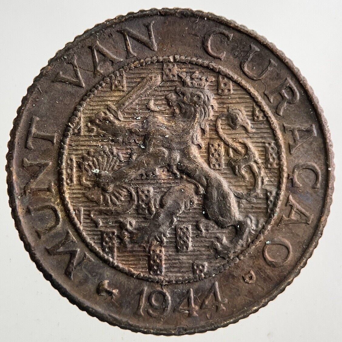 1944 Netherlands 1 Cent Centime Coin | Very High Grade