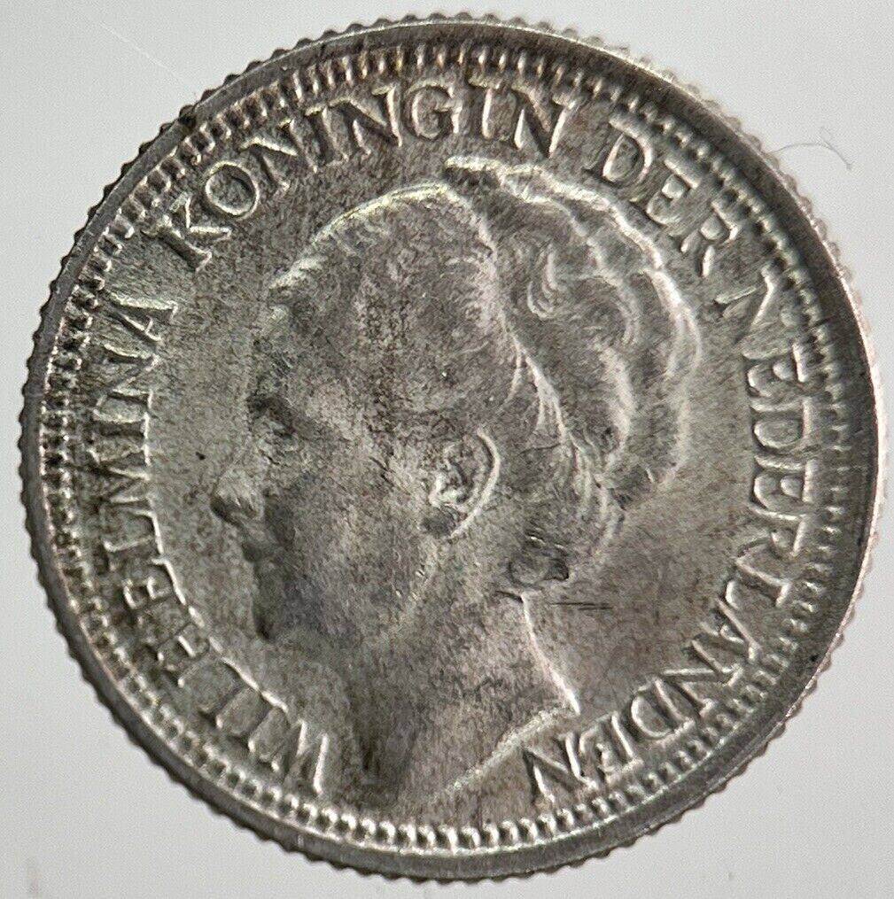 1937 Netherlands 10 Cents Silver Coin | Fine Collectable Grade | a6289