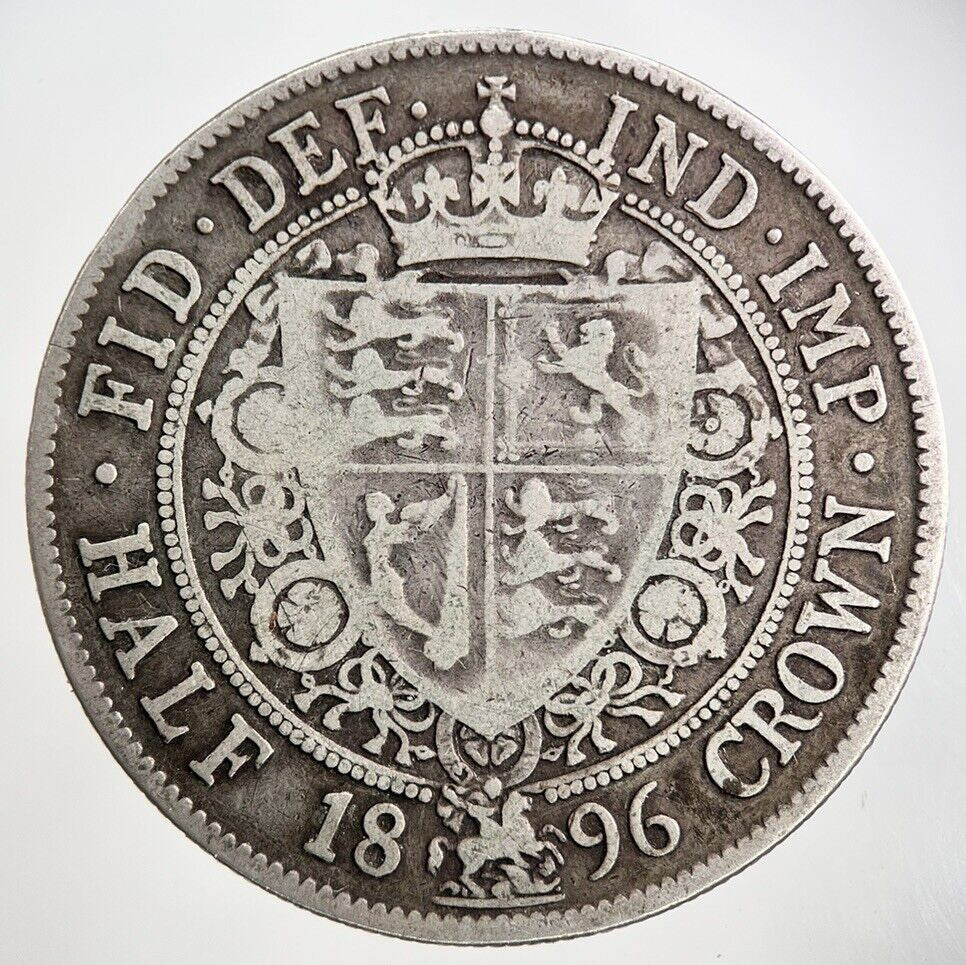1896 Victoria Half - Crown Silver Coin | Collectable Grade