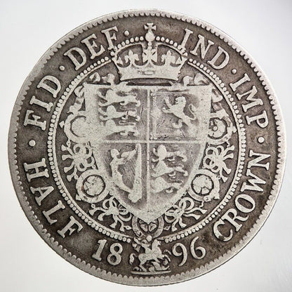 1896 Victoria Half - Crown Silver Coin | Collectable Grade