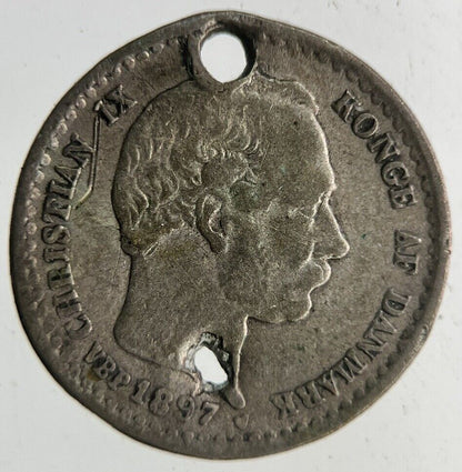 1897 Denmark 10 Ore Silver Coin | Collectable Grade