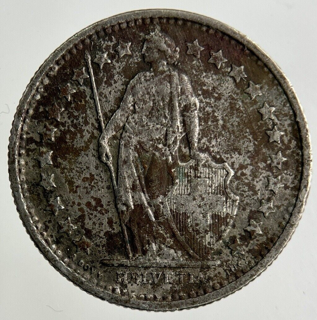 1974 Switzerland Swiss 1/2 Half Franc Coin | Fine Collectable Grade