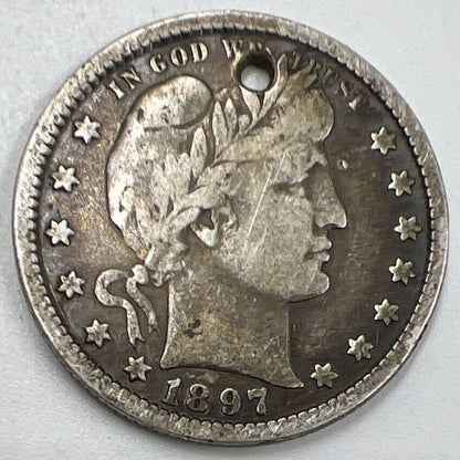 1897 Barber US USA Half Dollar | Silver Coin | Collectable Grade | a831