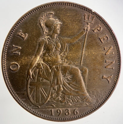 1936 George V One Penny Coin | Very High Grade