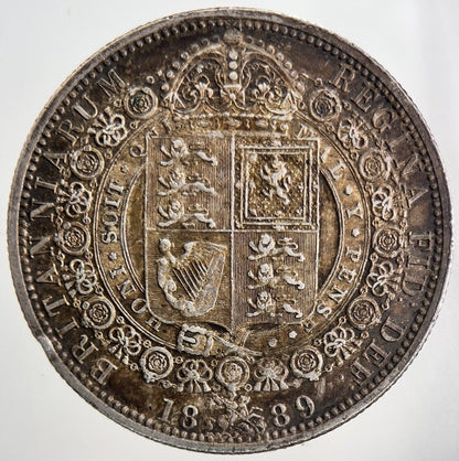 1889 Victoria Half - Crown | British Silver Coin | Very High Grade | a6903