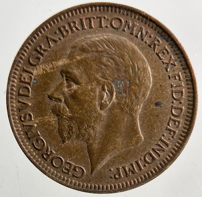 1929 George V Farthing Coin | Very High Grade