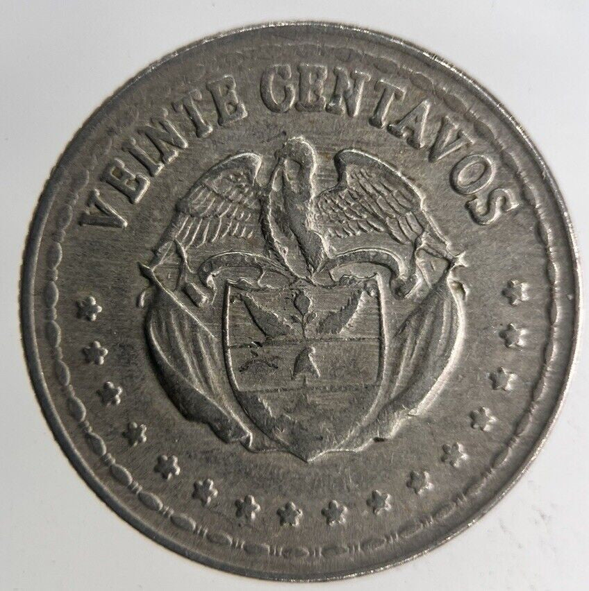 1964 Colombia 20 Centavos Coin | Very High Grade