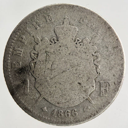 1866 France 1 Franc Silver Coin | Collectable Grade