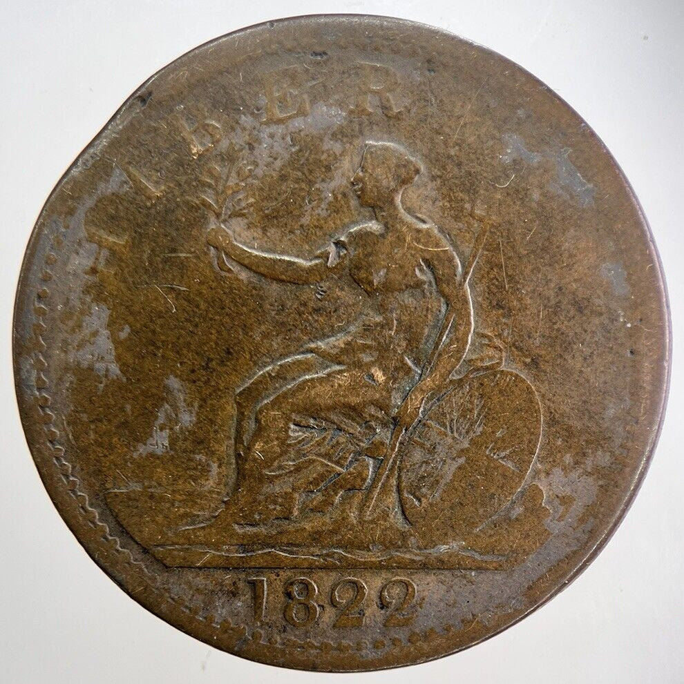 1822 Irish Luke Penny Token Coin | Fine Collectable Grade | a6056