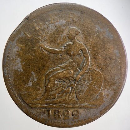 1822 Irish Luke Penny Token Coin | Fine Collectable Grade | a6056