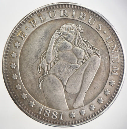 American Morgan Dollar Style Naked Nude Woman Coin | Collectable Grade | a2519
