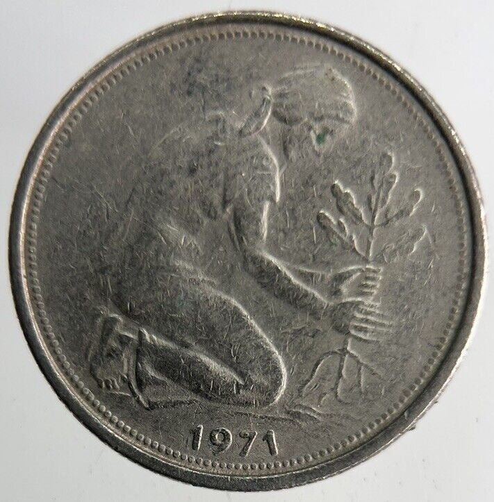 1971 Germany 50 Pfennig Coin | Fine Collectable Grade