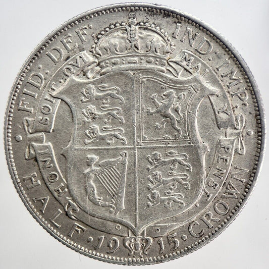1915 George V Half - Crown Silver Coin | Very High Grade | a6158