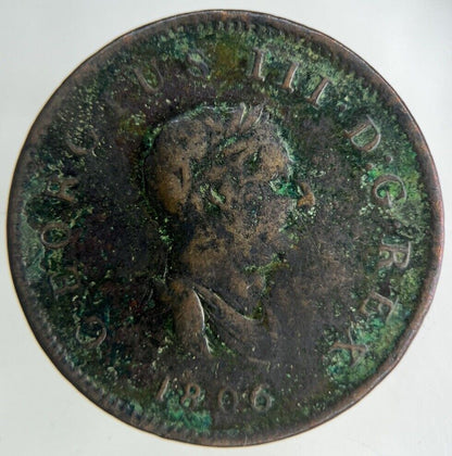 1806 George III 3rd Half - Penny Coin | Collectable Grade
