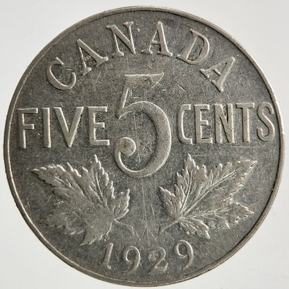 1929 Canada 5 Cents Coin | Collectable Grade