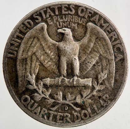 1960 - D US USA Quarter Dollar Silver Coin | Fine Collectable Grade