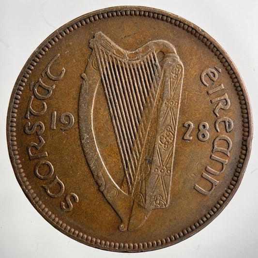 1928 Irish One Penny Coin | Fine Collectable Grade