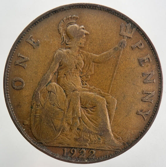 1922 George V One Penny Coin | Fine Collectable Grade