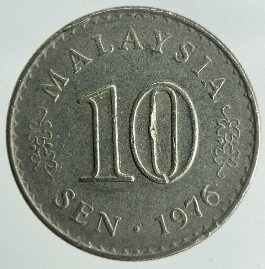 1976 Malaysia 10 Sen Coin | Fine Collectable Grade