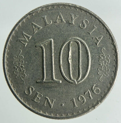 1976 Malaysia 10 Sen Coin | Fine Collectable Grade