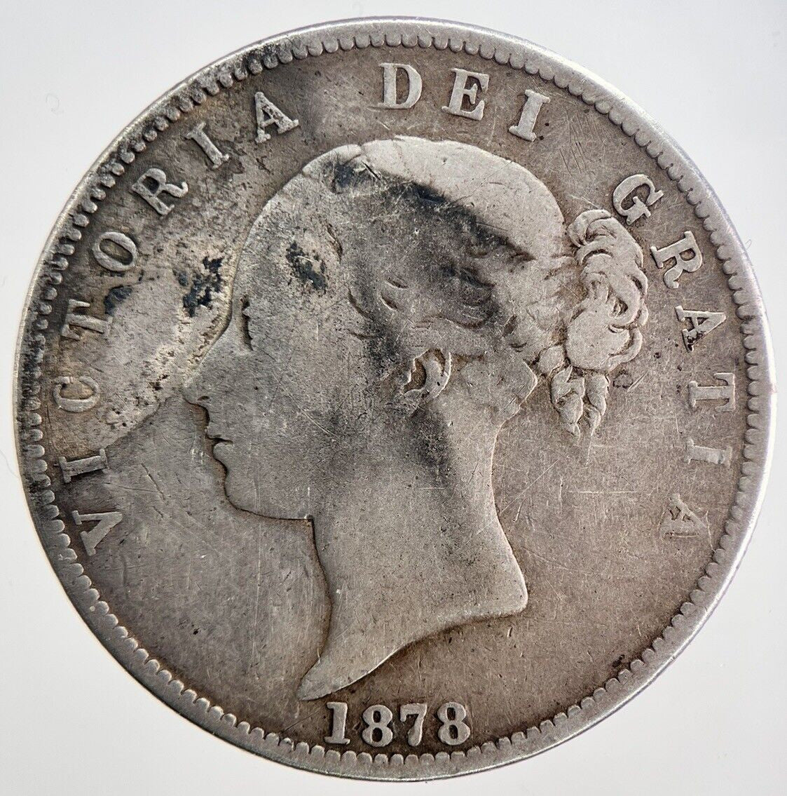 1878 Victoria Half - Crown Silver Coin | Collectable Grade | a6226