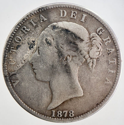 1878 Victoria Half - Crown Silver Coin | Collectable Grade | a6226