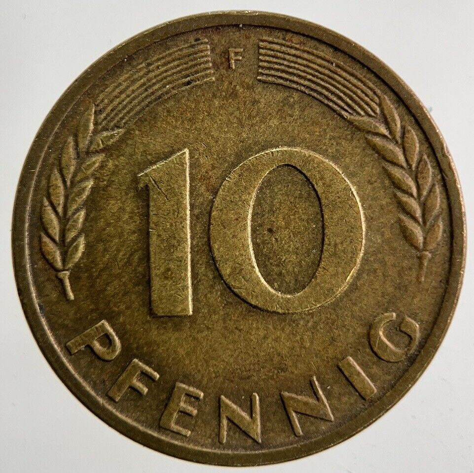 1950 Germany 10 Pfennig Coin | Fine Collectable Grade