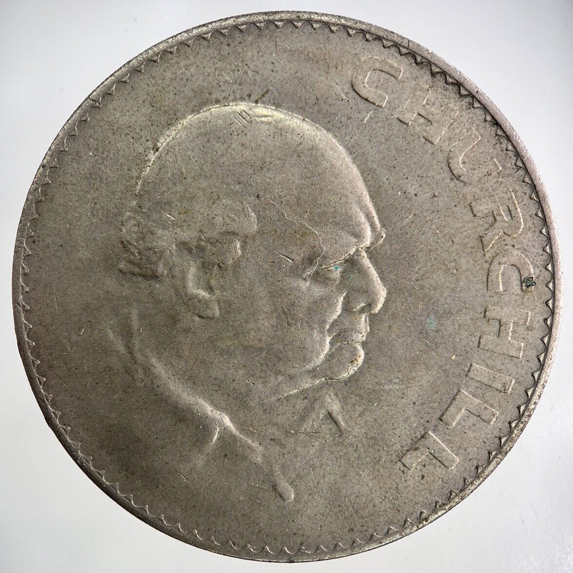 1965 Elizabeth II 2nd Churchill One Crown Coin | Very High Grade