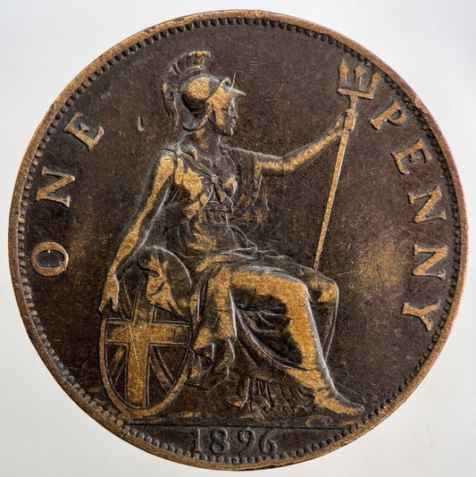 1896 Victoria One Penny Coin | Fine Collectable Grade