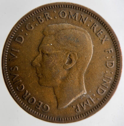 1943 George VI Half - Penny Coin | Fine Collectable Grade