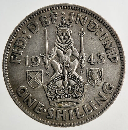 1943 George VI Shilling Silver Coin | Fine Collectable Grade