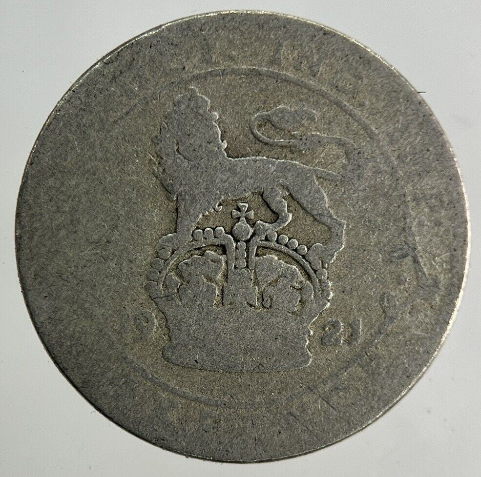 1921 George V Sixpence Silver Coin | Fair Grade