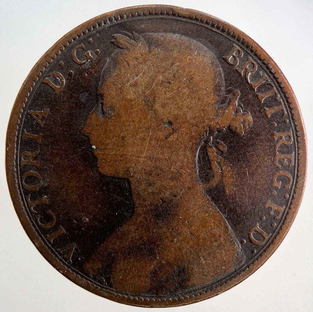 1892 Victoria One Penny Coin | Collectable Grade