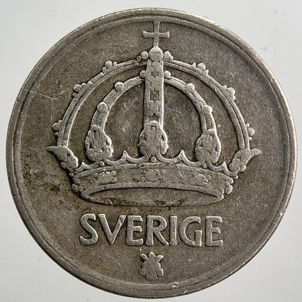 1944 Sweden 50 Ore Silver Coin | Fine Collectable Grade | a7921