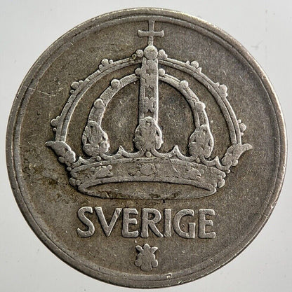 1944 Sweden 50 Ore Silver Coin | Fine Collectable Grade | a7921