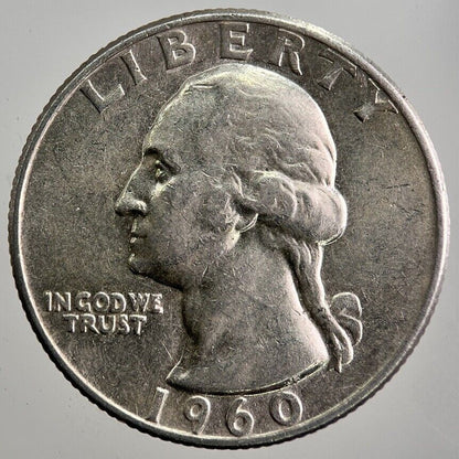 1960 - D US USA Quarter Dollar Silver Coin | Fine Collectable Grade | a7941