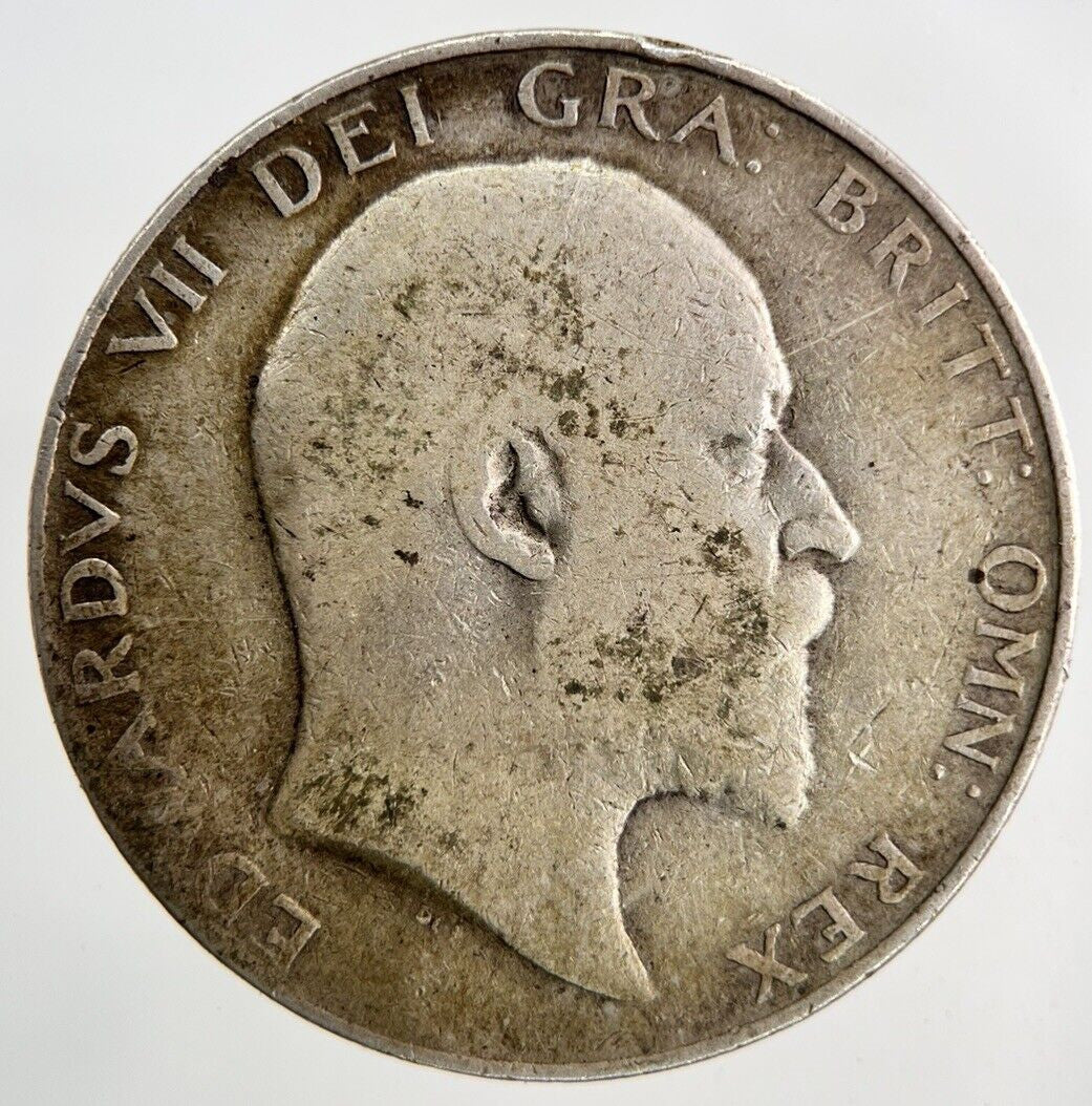 1910 Edward VII Half - Crown Silver Coin | Fine Collectable Grade
