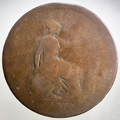 British George IV Penny Coin | Worn Grade | a3074