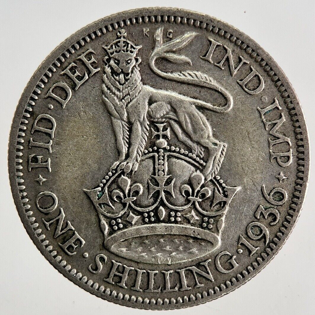 1936 George V Shilling Silver Coin | Fine Collectable Grade