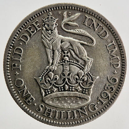1936 George V Shilling Silver Coin | Fine Collectable Grade