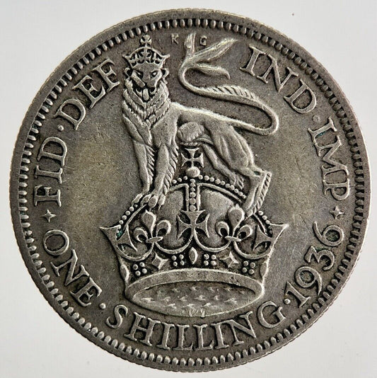 1936 George V Shilling Silver Coin | Fine Collectable Grade