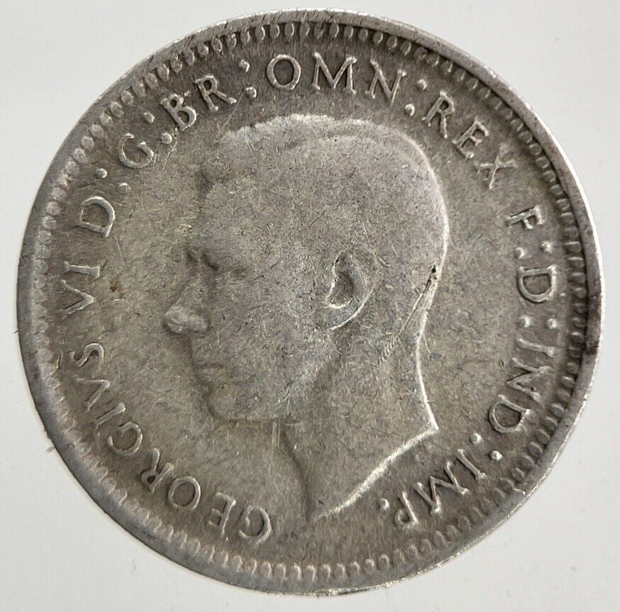 1944 - S Australia Threepence Silver Coin | Fine Collectable Grade
