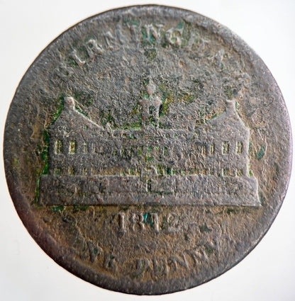 1812 Birmingham Old Workhouse Penny Token Coin | Collectable Grade | a2877
