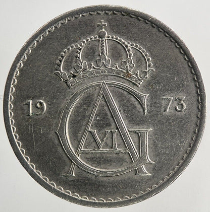 1973 Sweden 50 Ore Coin | Very High Grade
