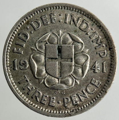 1941 George VI Threepence Silver Coin | Fine Collectable Grade