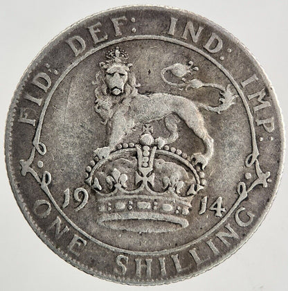 1914 George V One Shilling Silver Coin | Fine Collectable Grade