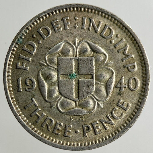 1940 George VI Threepence Silver Coin | Fine Collectable Grade